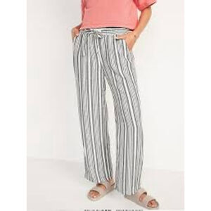 Old Navy Women's Striped Linen Blend Pants Large